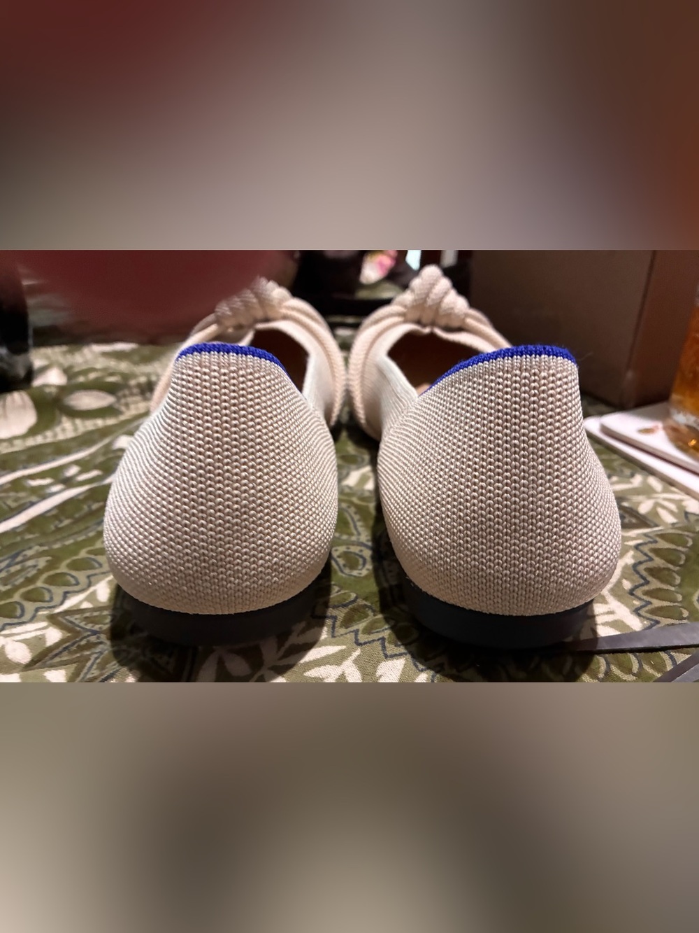 Rothy’s “The Knot 2” size 8.5 US, conch cream w/Blue Back SlipOns. EC. Not worn - Picture 10 of 11